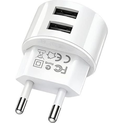 Double Prise Prise USB 5V 2.1A Bloc Chargeur USB Double Prise USB pour Smartphones Tablets (1/5)