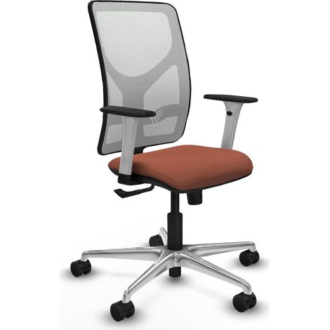 Chaise de bureau piqueras y crespo Motilla blanc maille aluminium (1/2)