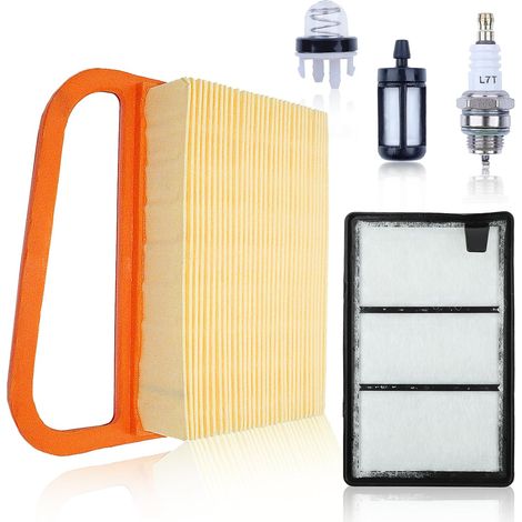 Accessoires pour tronçonneuse Filtre à air avec ampoule de amorçage, filtre auxiliaire, réglage du carburant, bougie pour STIHL TS410 TS410Z TS420 TS420Z Scie à béton Remplace 42381410300 (1/5)