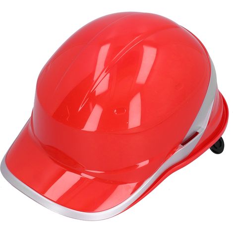 Casque de chantier rouge antichoc anti-écrasement réglable avec bande réfléchissante pour sécurité (1/5)