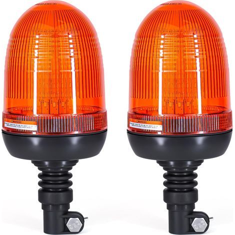 2 PCS Gyrophare Orange LED, 12V-24V Jaune LED Avertissement et 3 Modes d'Eclairage pour chariot élévateur de véhicule Tracteur de golf UTV Car Bus (1/5)