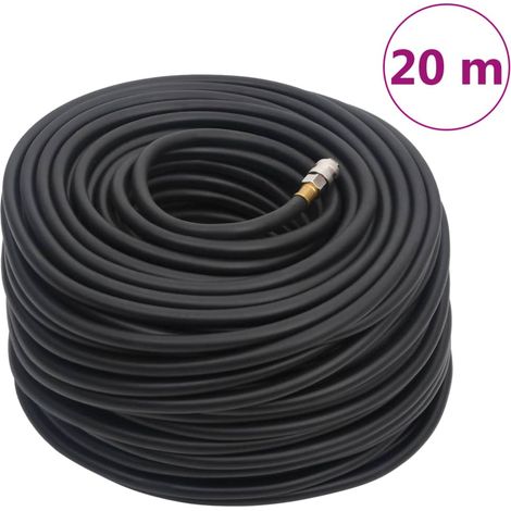 Tuyau d'air hybride noir 0,6" 20 m en caoutchouc et PVC