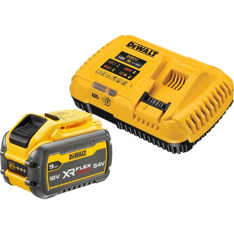 Kit de inicio DeWalt DCB 117 X1 con batería de 18 V, cargador de 12 A + 1 batería DCB 547 de 9,0 Ah