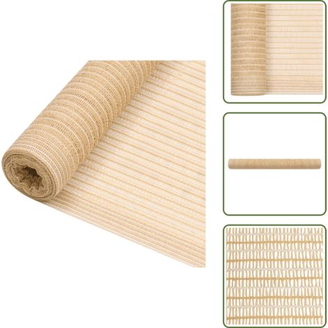 The Living Store Zaunblende Beige 1,5x50 m HDPE 150 g/m² - Sonnenschutz