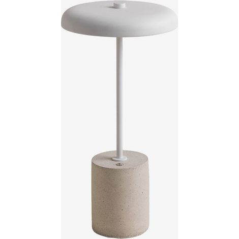 Lámpara de mesa LED inalámbrica para exterior en hierro y cemento Tamila SKLUM (1/5)