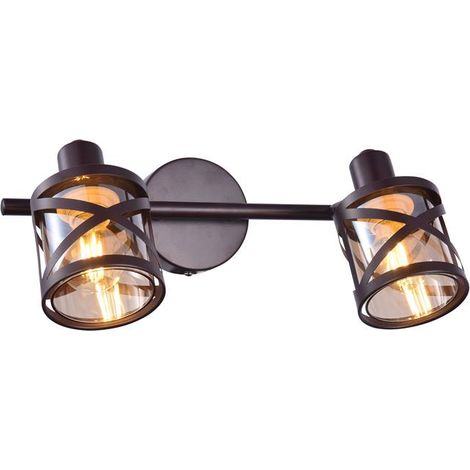 Faretto parete/soffitto industriale 2xE14 bronzo Rabalux 5336 (1/4)