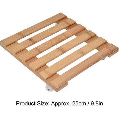 Support à roulettes pour plantes carré 25x25 cm – roulette amovible 360°, polypropylène robuste, idéal pour pots de fleurs (1/5)