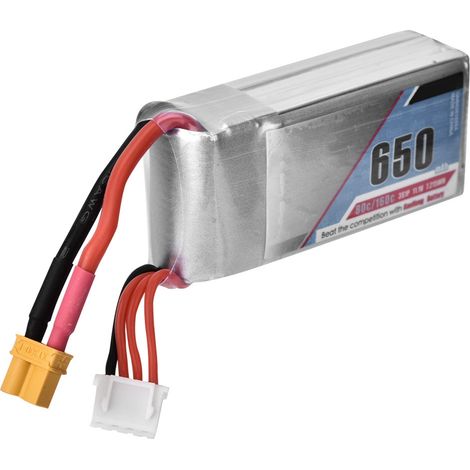 Batterie Lipo 11.1V 650mAh 80/160C 3S pour avion modèle, drone et aéronef, batterie lithium haute performance (1/5)