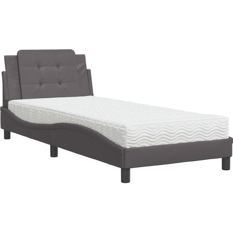 Maison Exclusive - Giroletto senza Materasso Zadar Grigio 100x200 cm in Similpelle (1/5)