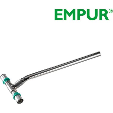 Empur HK-Anschlusswinkel 90° 17x2,0mm 300 mm lang, vern. mit Pressanschluss - 7738329925 von Buderus