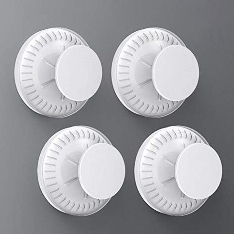 Crochet À Ventouse Murale - Crochet À Suction Pour Salle De Bain Cuisine Bureau - Support 5 Kg - Surface Non Poreuse - Lot De 4 (1/5)
