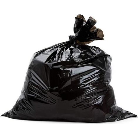 125 Sacs Poubelle - plus grand Sac Poubelle en Noir 50 L - 80 x 90 cm (1/4)