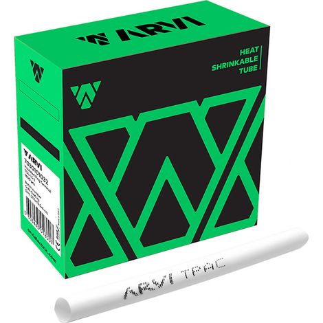 Boite De 15m De Gaine Thermorétractable Diamètre 2/1mm - Blanche - Restreint 2:1 - Paroi Fine - Arvi Tpac-2.0-br