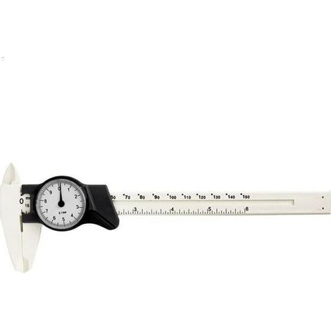 Pied à coulisse à cadran, matériau ABS 0‑150 mm Pied à coulisse à cadran, haute précision de 0,1 mm, pour utilisation en laboratoire, bureau et magasin (1/4)