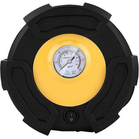 Gonfleur de pneus 12 V pour voiture, vélo et bateau, compresseur d'air, pression de 100 PSI, manomètre et 3 embouts.