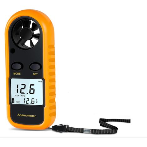 Anemometre Portable Anémomètre Numérique Haute Précision (+/ 5%) avec Rétro éclairage LCD, Anémomètre Portatif pour Extérieur, HAVC, Drones (1/5)