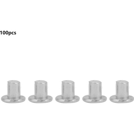100 rivets en aluminium à tête plate fraisée M2,53/4/5 mm (M2,53) (1/5)