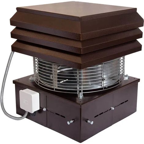 Gemi Elettronica – Extracteur de fumée électrique pour cheminée – Aspiration 3800 m³/h – Moteur résistant jusqu'à 700°C – Régulateur 6 vitesses – Grille anti-volatile