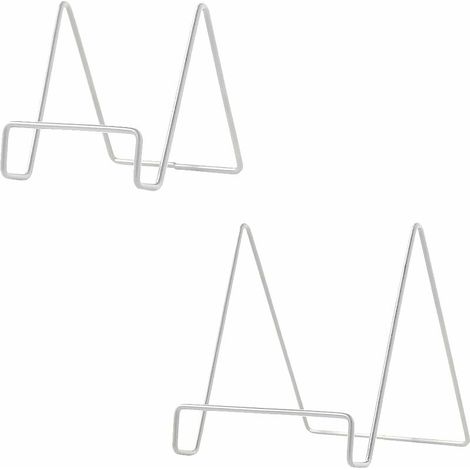 DEESSE SHOP - Support de livre en métal, 2 pièces porte-livre de cuisine support de lecture simple présentoir support de cadre photo décoratif support de téléphone, 2 tailles (blanc) (1/5)