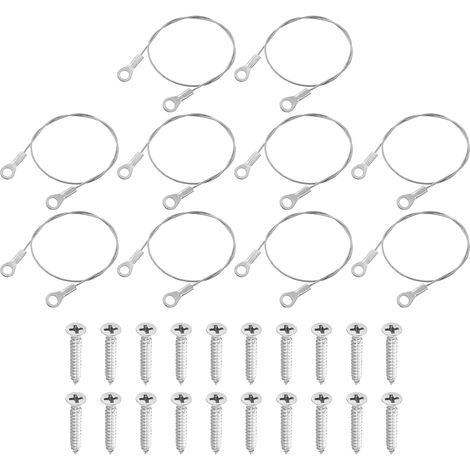 Lanière Câble Acier Inoxydable - 10 Pièces - 304 Inox - Fixation Meubles Et Lampes - 15 cm x 1,5 mm (1/5)