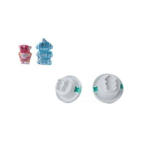 SILIKOMART SET 2 PZ TAGLIAPASTA ESPULSIONE FORME ROBOT BISCOTTI TAG 08