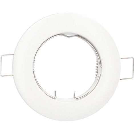 Chandur White vertiefter fester runder Ring