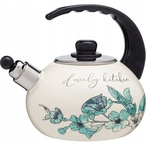 KADAX Wasserkessel, Kessel aus Edelstahl, 2.2L Wasserkocher, Rote Blumen (1/5)