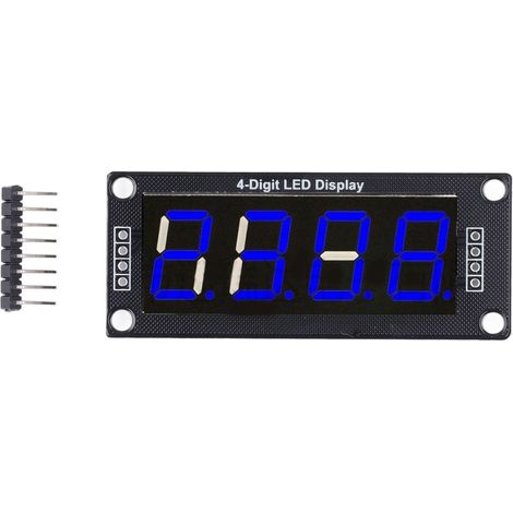 4Pcs LED Segment Digital Display Module 4 Bits 7 Segments PCB Clock Module 0.56 Inch MRA172B Blue