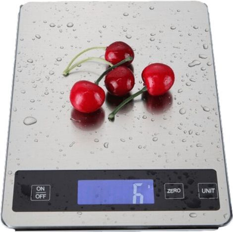 Balanza electrónica de cocina, balanza digital de precisión de 1 g para alimentos en acero inoxidable. (1/5)