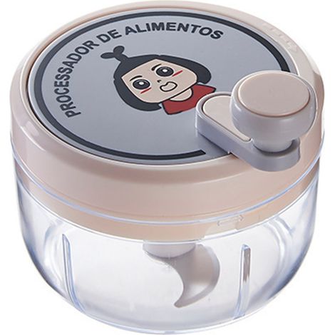 Hachoir à ail manuel multifonction, efficace, sûr, robuste, durable, petite taille, presse-ail rose pour cuisine domestique (1/5)