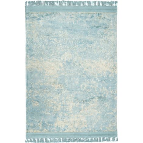 Tapis Tissé à la Main Imprimé "Dolce Vita" Bleu 80 x 150 cm (1/2)