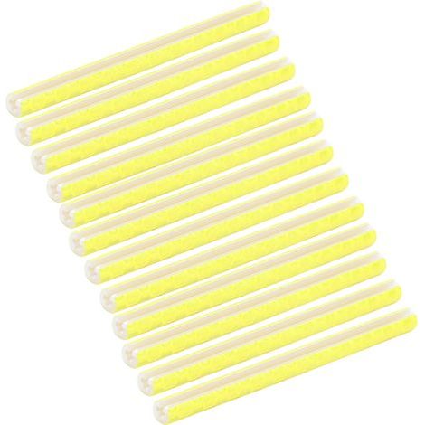 12 bandes réfléchissantes autocollantes pour roues de vélo, accessoires de sécurité cycliste en jaune fluo, lot de 12 (1/5)
