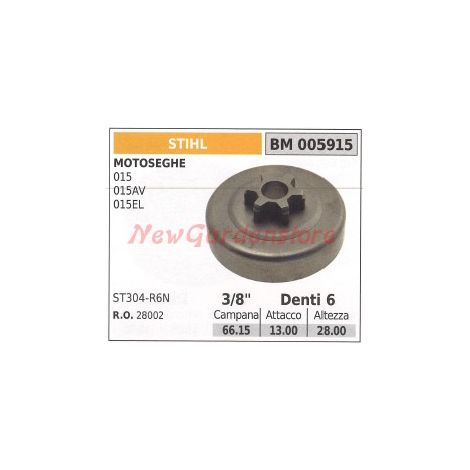 Kupplungsglocke Ritzel STIHL Kettensäge 009 010 011 012 MS200 001701 28016W