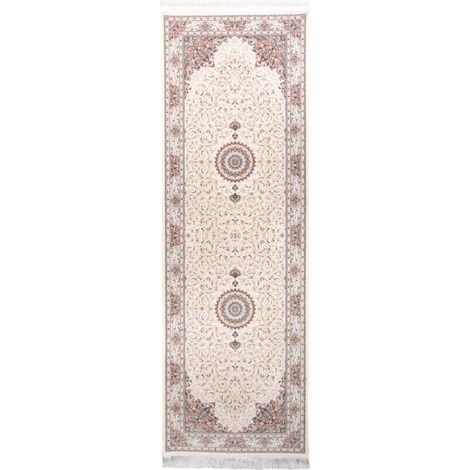 Tapis persan Baran - 400x100cm, Rectangular - 100% Acrylique - Tissé - Crème (1/4)