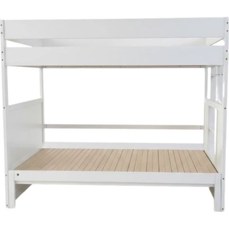 Litera con cama convertible en matrimonio madera blanco 90/180x190cm