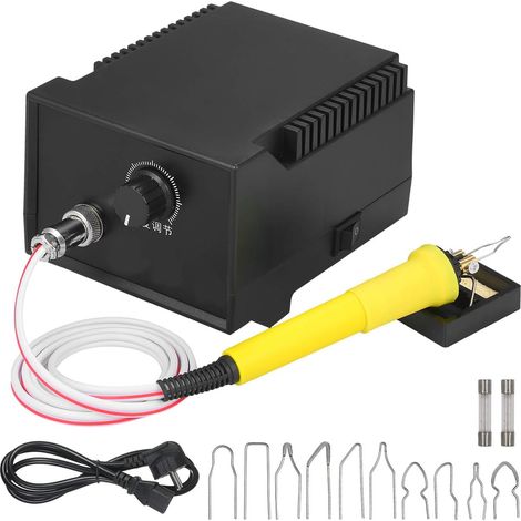 60W 220V 16-Piece Wood Burning Tool Kit for Wood Stove, Adjustable 0℃-800℃, Wood Burning Pen Set, Electric Soldering Iron with Temperature Control (1 pc - 10 pieces) (1/5)