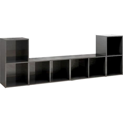 Maison Exclusive - TV-Schränke 4 Stk. Hochglanz-Grau 72x35x36,5 c