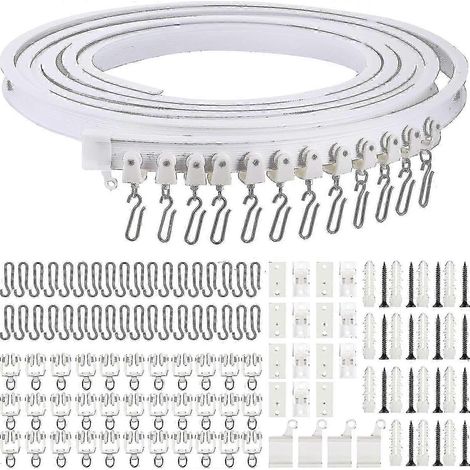 Rail de rideau de plafond flexible et cintrable de 5 mètres (1/4)