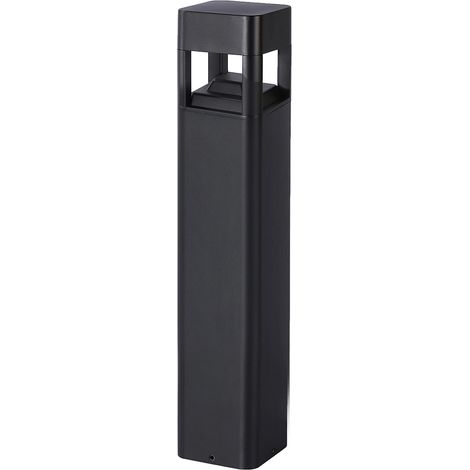 Paletto giardino Foleda nero quadrato 60cm LED 10W