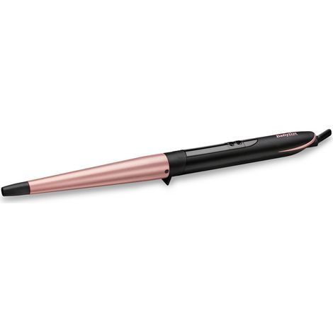 Rizador cónico Babyliss C454E Rose Quartz, 6 ajustes de temperatura: 160°C - 210°C