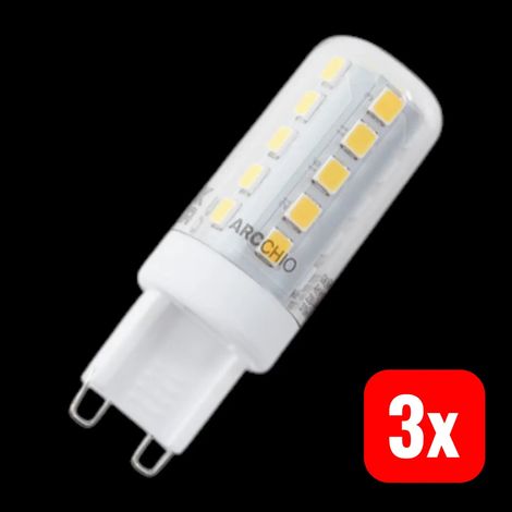 [NEUWERTIG] B-Ware Arcchio Led Leuchtmittel G9 3.000 K 2,6 W Klar 485 Lm Lampe Leuchte Spot 3 Stück