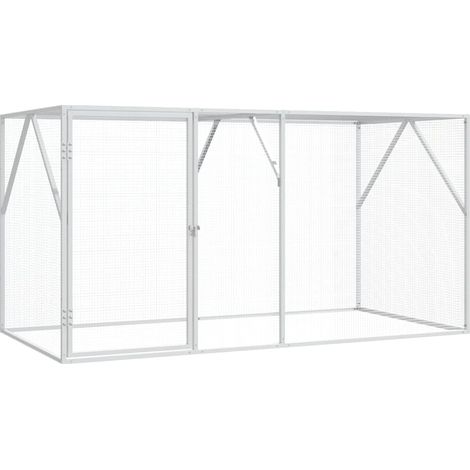 Jaula para Aves Antracita 208 x 102 x 108 cm Acero galvanizado vidaXL (1/5)