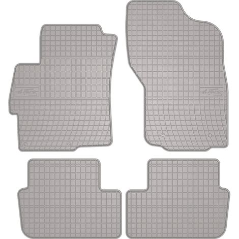 Alfombrillas de goma para coche: Mitsubishi Lancer VIII CY sedán, sportback (2007-2016) - color gris, ajustadas