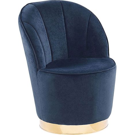 Armchair ALBY Velvet Dark Blue (1/5)