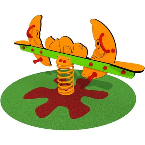 Gioco a molla Big Fruit 1076 HPL H75 cm EN 1176 per bambini 3-8 anni 2 posti