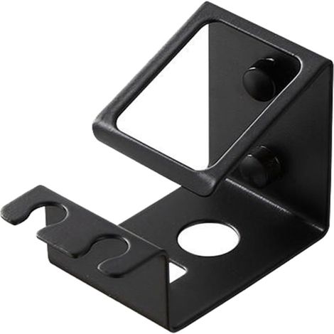 Porte-bûches et place auvent sur bois d'édel pour montage mural avec un design robuste noir (1/5)