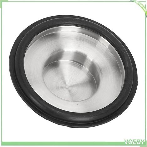 Bouchon de vidange d'évier - FAFEICY - Paquet de 2 - Acier inoxydable - Ø 8 cm - Joint caoutchouc (1/4)