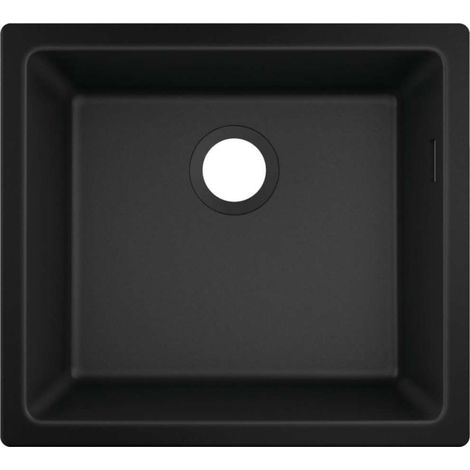 Hansgrohe - Granit-Unterbauspülbecken S510-U450, Graphitschwarz 43431170 (1/3)