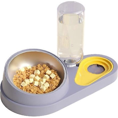 Gamelle surélevée et inclinée pour chien avec distributeur automatique de bouteilles d'eau (1/5)