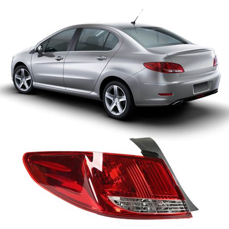 OEM-Referenz: 9671332180 Äußere Rückleuchte, gebogene Rückleuchte ohne Leuchtmittel, linke Seite, kompatibel mit Peugeot 408 2010-2014 (Übergröße) (1/5)